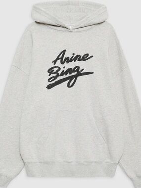 Anine Bing Harvey oversized gray Pullover with Script Tag